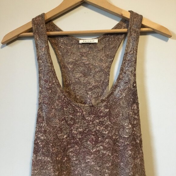Phanuel High Low Gradation Lace Knit Tank Top - Picture 3 of 16